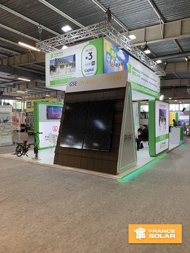 Foire Nancy 2019 : Foire Expo de Nancy 2019 - Panneaux Solaires Photovoltaïques (Photo prise le 05 Mai 2019)