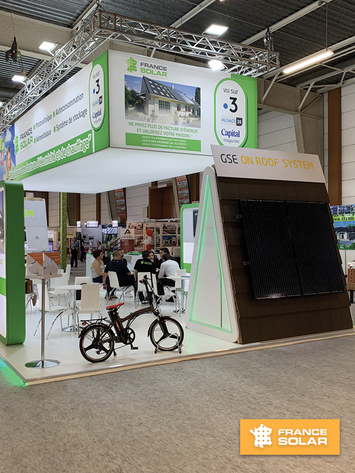 Foire Nancy 2019 : Foire Expo de Nancy 2019 - Panneaux Solaires Photovoltaïques (Photo prise le 05 Mai 2019)