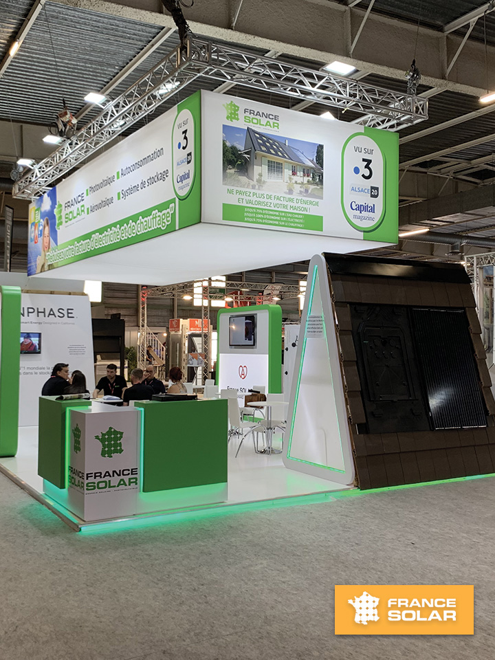 Foire Nancy 2019 : Foire Expo de Nancy 2019 - Panneaux Solaires Photovoltaïques (Photo prise le 05 Mai 2019)