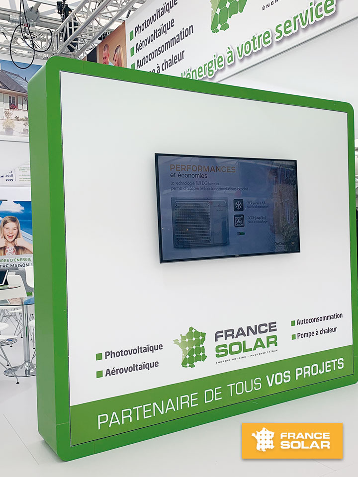 Foire Strasbourg 2020 : Photo du Stand de France Solar à la Foire Européenne de Strasbourg le Jeudi 10 Septembre 2020 (Photo prise le 10 Septembre 2020)